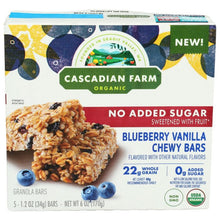 Load image into Gallery viewer, CASCADIAN FARM: Bars Granola Blueberry Vanilla, 6 oz
