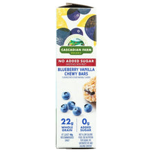 Load image into Gallery viewer, CASCADIAN FARM: Bars Granola Blueberry Vanilla, 6 oz
