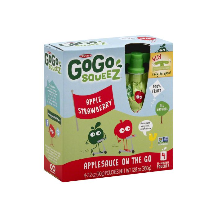 MATERNE: Gogo Squeeze Strawberry Natural 4 Pack, 12.8 oz