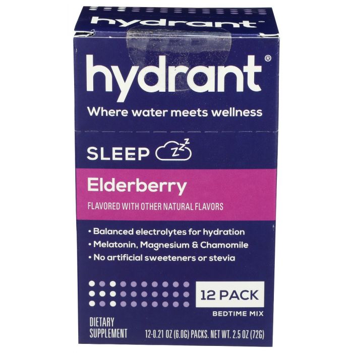 HYDRANT: Hydration Sleep Elderberry, 12 ea