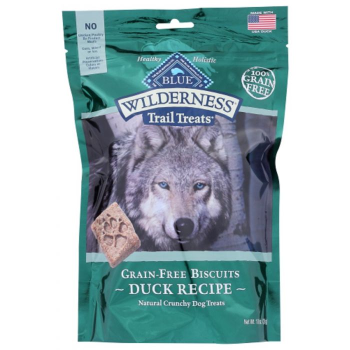 BLUE BUFFALO: Wilderness Trail Treats Dog Treat Duck Biscuits, 10 oz