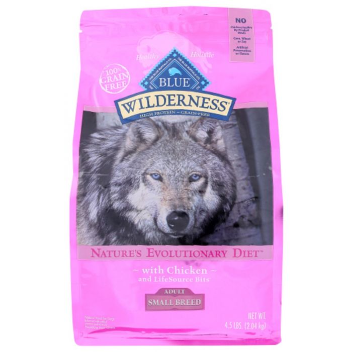 BLUE BUFFALO: Wilderness Adult Small Breed Dog Food Chicken Recipe, 4.50 lb