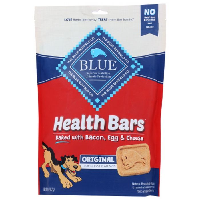 BLUE BUFFALO: Health Bars Baked with Bacon, Egg and Cheese Crunchy Dog Biscuits, 16 oz