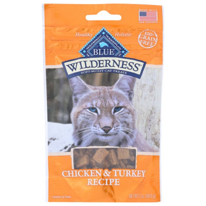 BLUE BUFFALO: Wilderness Chicken and Turkey Recipe Cat Treats, 2 oz