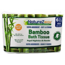 Load image into Gallery viewer, NATUREZWAY: Bamboo Bath Tissue 6 Rolls, 1 pack
