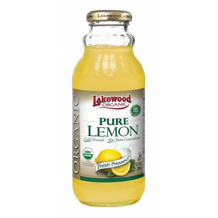 LAKEWOOD: Organic Pure Juice Lemon, 12.5 oz