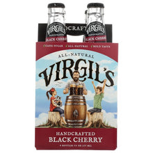 Load image into Gallery viewer, VIRGILS: Hand Crafted Black Cherry Soda 4 Pack, 48 oz
