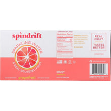 Load image into Gallery viewer, SPINDRIFT: Grapefruit Sparkling Water 8 Pack, 96 fo
