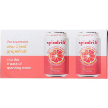 Load image into Gallery viewer, SPINDRIFT: Grapefruit Sparkling Water 8 Pack, 96 fo
