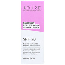 Load image into Gallery viewer, ACURE: Cream Day Rjvntng Spf30, 1.7 fo
