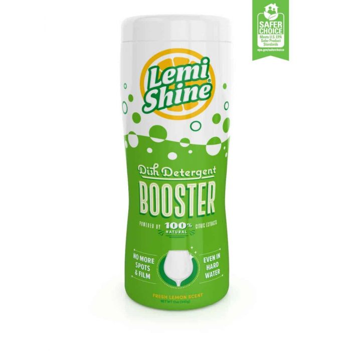 LEMI SHINE: Hard Water Dish Detergent Booster, 12 oz