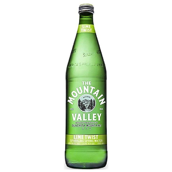 MOUNTAIN VALLEY: Sparkling Water Lime Essence, 750 ml