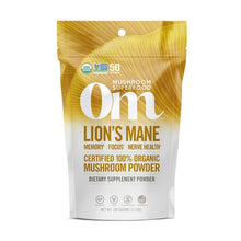 Load image into Gallery viewer, OM ORGANIC MUSHROOM NUTRITION: Lions Mane Mushroom Supplement Powder, 100 gm
