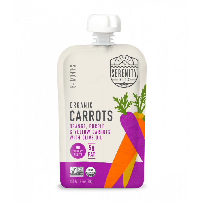 SERENITY KIDS: Pouch Carrot Variety Olive Oil, 3.5 oz