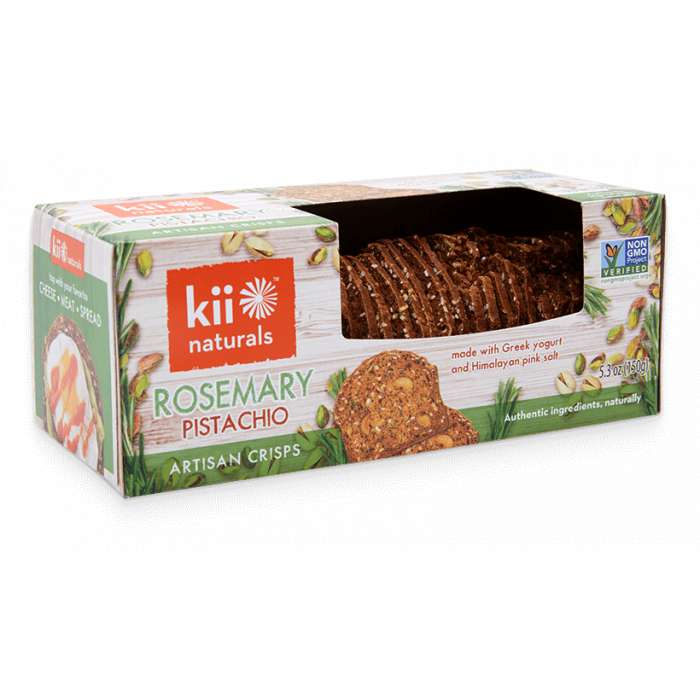 KII NATURALS: Rosemary & Pistachio Crisps, 5.3 oz