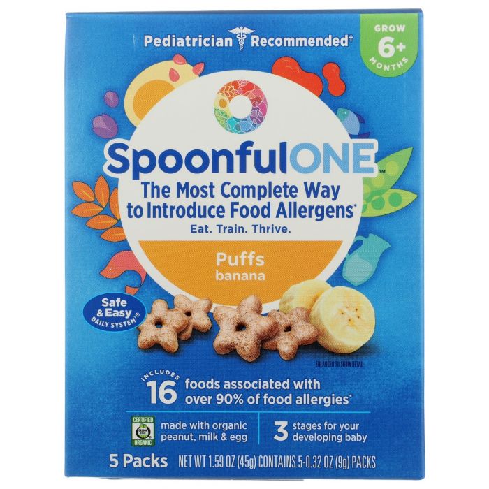 SPOONFUL ONE: Puffs Banana Allergen 5Ct, 1.59 oz