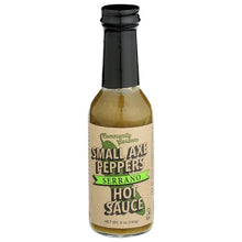 Load image into Gallery viewer, SMALL AXE PEPPERS: Sauce Hot Serrano, 5 oz
