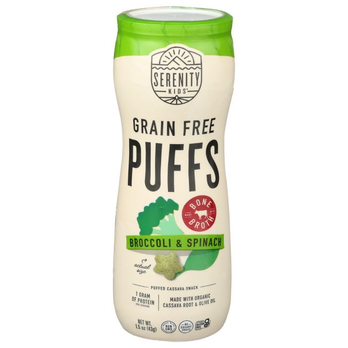 SERENITY KIDS: Puff Broccoli Spinach, 1.5 oz