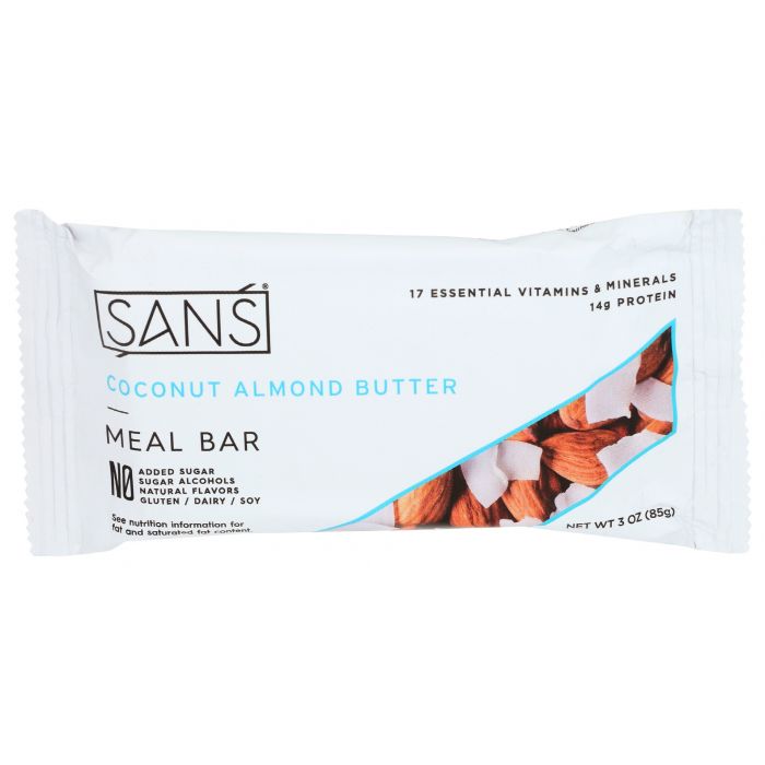 SANS MEAL BAR: Bar Meal Coconut Almond Butter, 85 gm